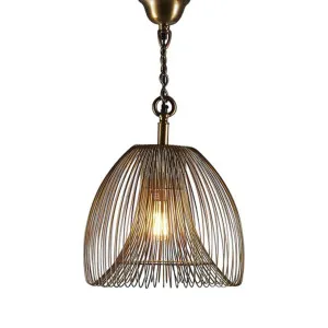 Baker Ceiling Pendant Small Gold by Florabelle Living, a Pendant Lighting for sale on Style Sourcebook