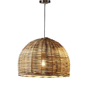Rattan Ceiling Pendant Small Natural by Florabelle Living, a Pendant Lighting for sale on Style Sourcebook