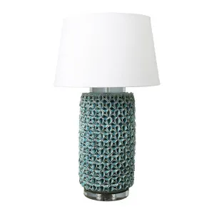 Wynberg Ceramic Table Lamp Base Turquoise- Base Only by Florabelle Living, a Table & Bedside Lamps for sale on Style Sourcebook