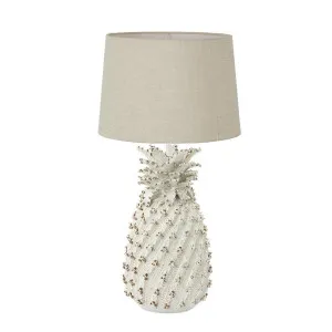 Pineapple Ceramic Table Lamp Base White- Base Only by Florabelle Living, a Table & Bedside Lamps for sale on Style Sourcebook