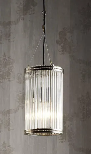 Verre Glass Ceiling Pendant Small Nickel by Florabelle Living, a Pendant Lighting for sale on Style Sourcebook