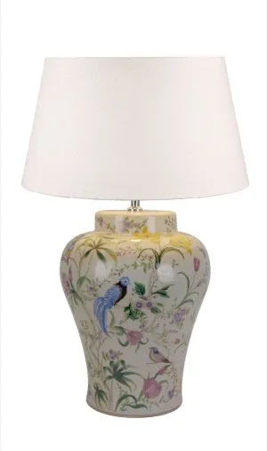 Raffles Bird Ceramic Table Lamp Base White- Base Only by Florabelle Living, a Table & Bedside Lamps for sale on Style Sourcebook