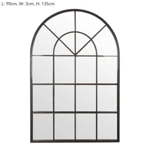 Conservatory Iron Mirror 90x135cm by Florabelle Living, a Mirrors for sale on Style Sourcebook