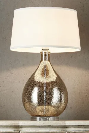 Brompton Table Lamp with Linen Shade Silver by Florabelle Living, a Table & Bedside Lamps for sale on Style Sourcebook
