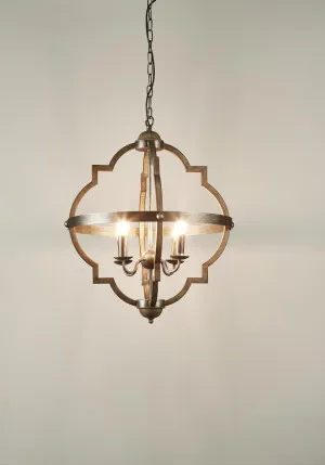 Hyatt Ceiling Pendant Medium Rust Brown and Silver Black by Florabelle Living, a Pendant Lighting for sale on Style Sourcebook