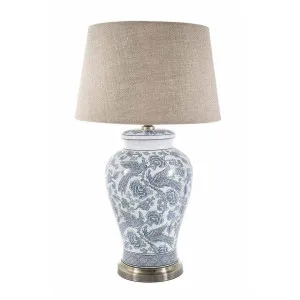 Aviary Ceramic Table Lamp Base Blue and White- Base Only by Florabelle Living, a Table & Bedside Lamps for sale on Style Sourcebook