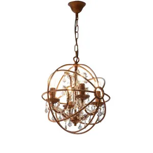 Sundance Chandelier Small Rust by Florabelle Living, a Chandeliers for sale on Style Sourcebook