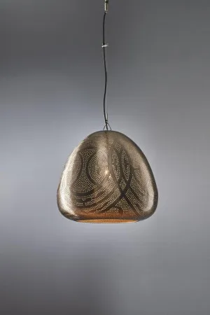 Stockport Dome Ceiling Pendant Nickel by Florabelle Living, a Pendant Lighting for sale on Style Sourcebook
