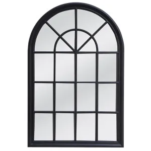Hamptons Arched Mirror 1x1.5m Black by Florabelle Living, a Mirrors for sale on Style Sourcebook