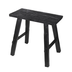 Small timber vintage side table/Bench Black by Florabelle Living, a Stools for sale on Style Sourcebook