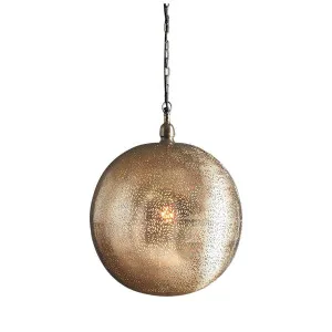 Orion Ball Ceiling Pendant Nickel by Florabelle Living, a Pendant Lighting for sale on Style Sourcebook