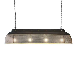 Riva Ceiling Pendant Extra Long Matt Black and Gold by Florabelle Living, a Pendant Lighting for sale on Style Sourcebook