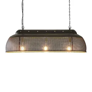 Riva Ceiling Pendant Long Matt Black and Gold by Florabelle Living, a Pendant Lighting for sale on Style Sourcebook