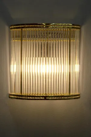 Verre Half Round Wall Light Brass by Florabelle Living, a Wall Lighting for sale on Style Sourcebook