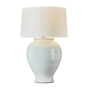Montauk Ceramic Table Lamp Base White- Base Only by Florabelle Living, a Table & Bedside Lamps for sale on Style Sourcebook