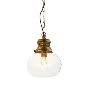 Paddington Ceiling Pendant Small Antique Brass by Florabelle Living, a Pendant Lighting for sale on Style Sourcebook