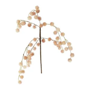 Pom Pom Leaf Branch 1.07m Blush Pink by Florabelle Living, a Plants for sale on Style Sourcebook