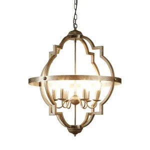 Hyatt Ceiling Pendant Extra Large Rust Brown and Silver Black by Florabelle Living, a Pendant Lighting for sale on Style Sourcebook
