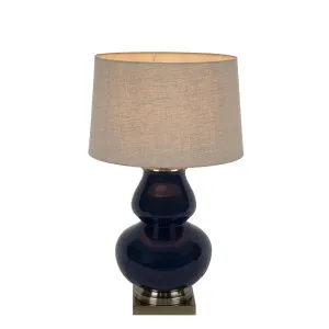 Matisse Ceramic Table Lamp Base Midnight Blue- Base Only by Florabelle Living, a Table & Bedside Lamps for sale on Style Sourcebook