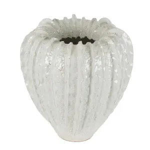 Lufa Vase White 26x26x33cm by Florabelle Living, a Vases & Jars for sale on Style Sourcebook