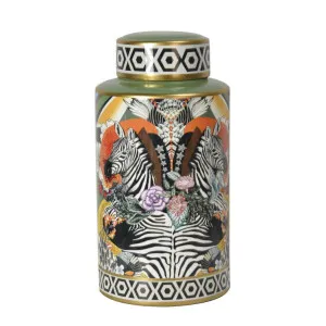 Zebra Ceramic Jar Large by Florabelle Living, a Vases & Jars for sale on Style Sourcebook
