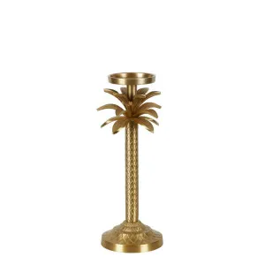 Raffles Palm Candle Stick Gold Small by Florabelle Living, a Lanterns for sale on Style Sourcebook
