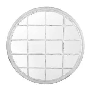 Hamptons Round Mirror 1.2x1.2m Grey by Florabelle Living, a Mirrors for sale on Style Sourcebook