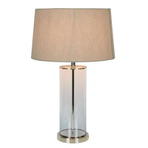 Iris Glass Table Lamp Base Polished Nickel- Base Only by Florabelle Living, a Table & Bedside Lamps for sale on Style Sourcebook