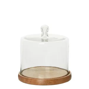 Lorna Glass Cloche Cake Cover with Wooden Base by Florabelle Living, a Platters & Serving Boards for sale on Style Sourcebook