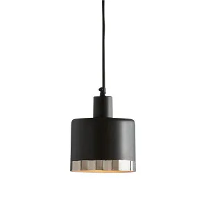Montreux Ceiling Pendant Small Black and Nickel by Florabelle Living, a Pendant Lighting for sale on Style Sourcebook