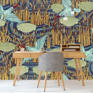 Kingfishing Wallpaper by Florabelle Living, a Artwork & Wall Decor for sale on Style Sourcebook