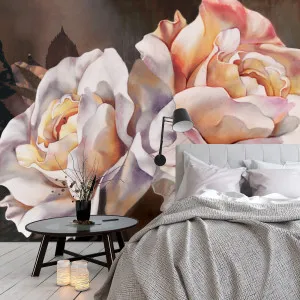 Roses In Oil Wallpaper by Florabelle Living, a Artwork & Wall Decor for sale on Style Sourcebook