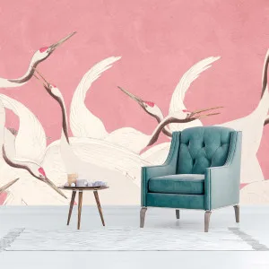 Here And There Pink Wallpaper by Florabelle Living, a Artwork & Wall Decor for sale on Style Sourcebook