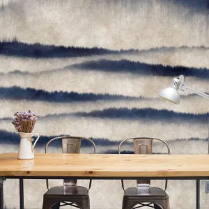 Blue Grey Waves Wallpaper by Florabelle Living, a Artwork & Wall Decor for sale on Style Sourcebook