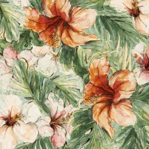 Earth Hibiscus Wallpaper by Florabelle Living, a Artwork & Wall Decor for sale on Style Sourcebook