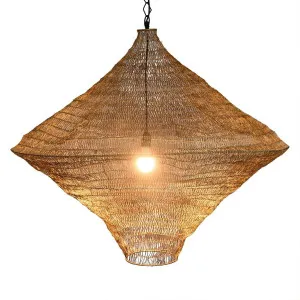 Metropolitan Ceiling Pendant Large Brass by Florabelle Living, a Pendant Lighting for sale on Style Sourcebook