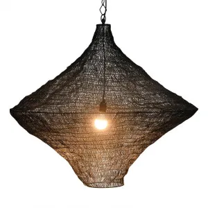 Metropolitan Ceiling Pendant Large Black by Florabelle Living, a Pendant Lighting for sale on Style Sourcebook