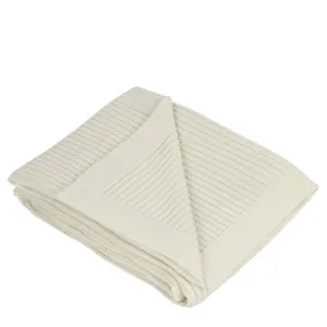 Corby Wool Throw Cream 130x230cm by Florabelle Living, a Throws for sale on Style Sourcebook