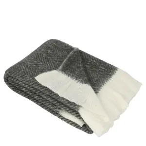 Galen Throw Charcoal 130x170cm by Florabelle Living, a Throws for sale on Style Sourcebook