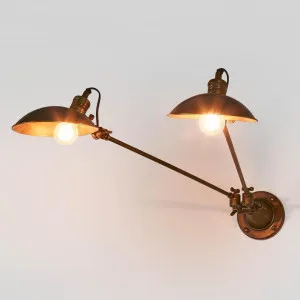 Remington Wall Light with Metal Shade Brass by Florabelle Living, a Wall Lighting for sale on Style Sourcebook