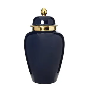 Midnight Gild Jar Navy Blue by Florabelle Living, a Vases & Jars for sale on Style Sourcebook