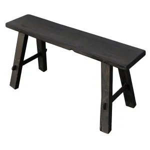 Medium timber vintage Bench Black by Florabelle Living, a Stools for sale on Style Sourcebook