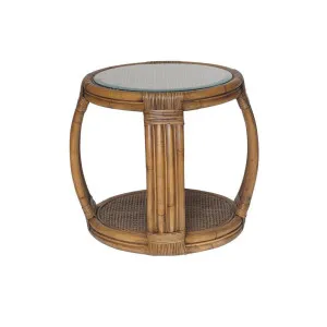Cayman Rattan Hamptons Side Table Natural by Florabelle Living, a Coffee Table for sale on Style Sourcebook