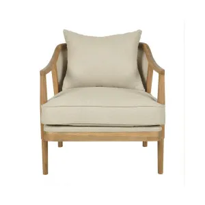 Asteria Oakwood Linen Armchair by Florabelle Living, a Chairs for sale on Style Sourcebook