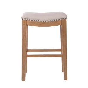 Oakwood Counter stool Beige W/Studs by Florabelle Living, a Stools for sale on Style Sourcebook