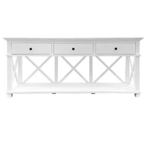 Sorrento 3 Drawer 190 cm Hamptons Console White by Florabelle Living, a Console Table for sale on Style Sourcebook