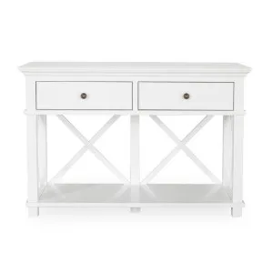 Sorrento Hamptons 130cm 2 Drawer Console White by Florabelle Living, a Console Table for sale on Style Sourcebook