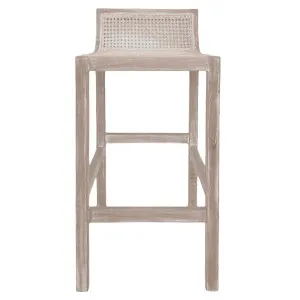 Amalfi Elm Wood and Rattan Bar stool Natural by Florabelle Living, a Stools for sale on Style Sourcebook