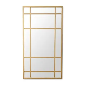Lucia Gold Rimmed 15 Pane Mirror by Florabelle Living, a Mirrors for sale on Style Sourcebook