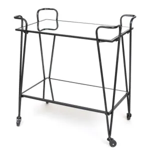 Lloyd Mirror Shelves Bar Trolley Black by Florabelle Living, a Wall Shelves & Hooks for sale on Style Sourcebook
